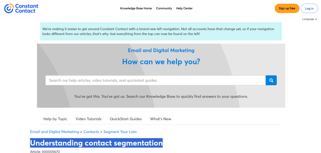 Understanding contact segmentation